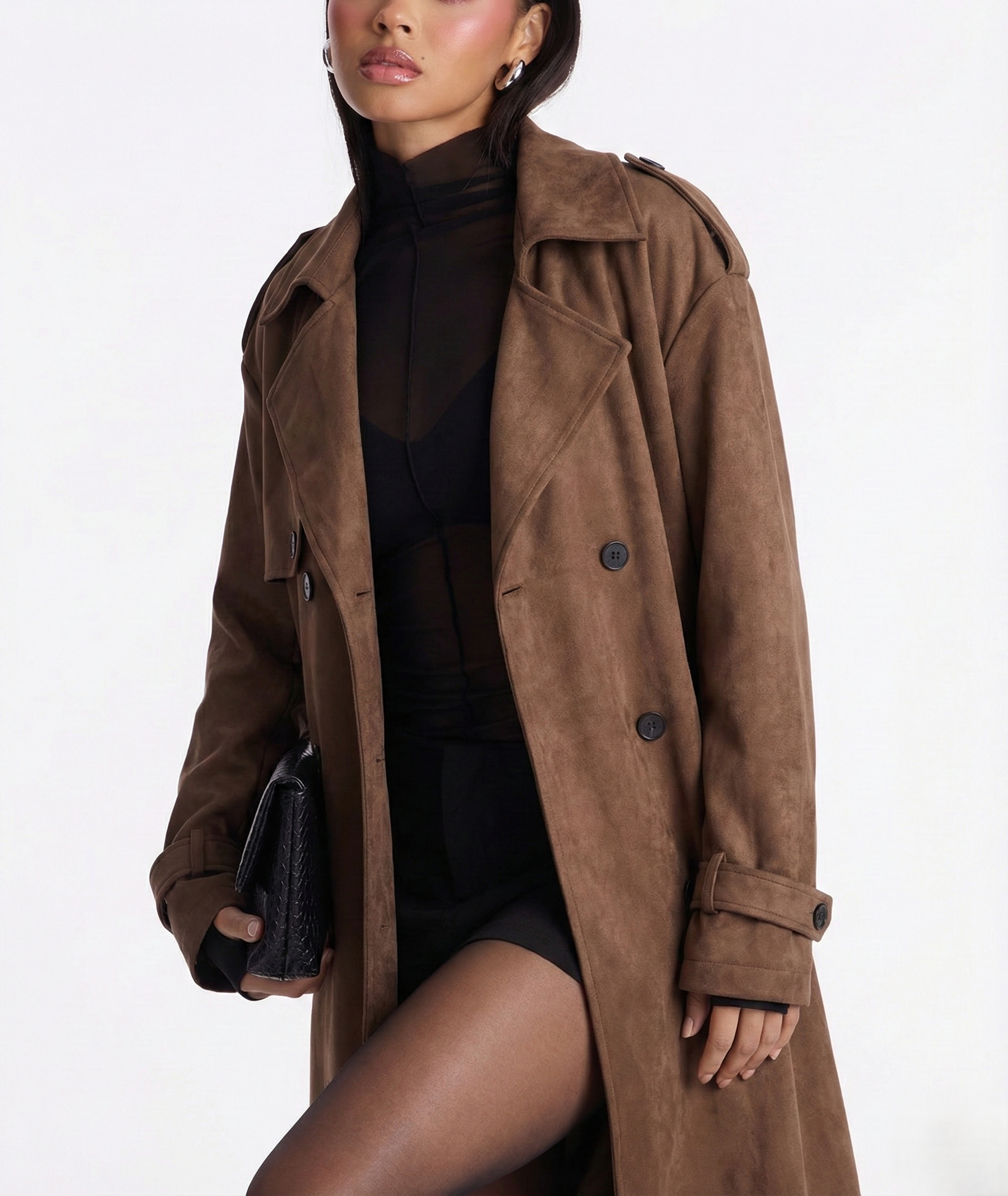 Desert Suede Trench Coat