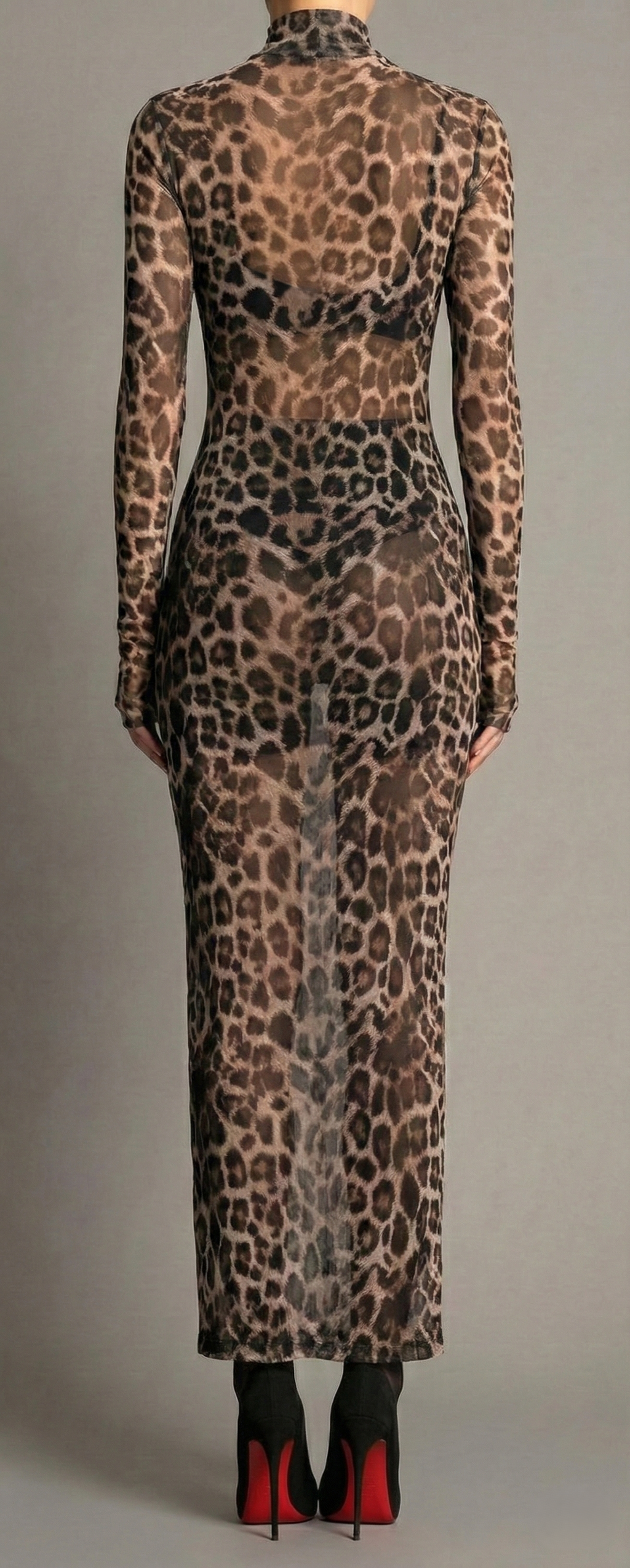 Wild Siren Leopard Mesh Maxi Dress