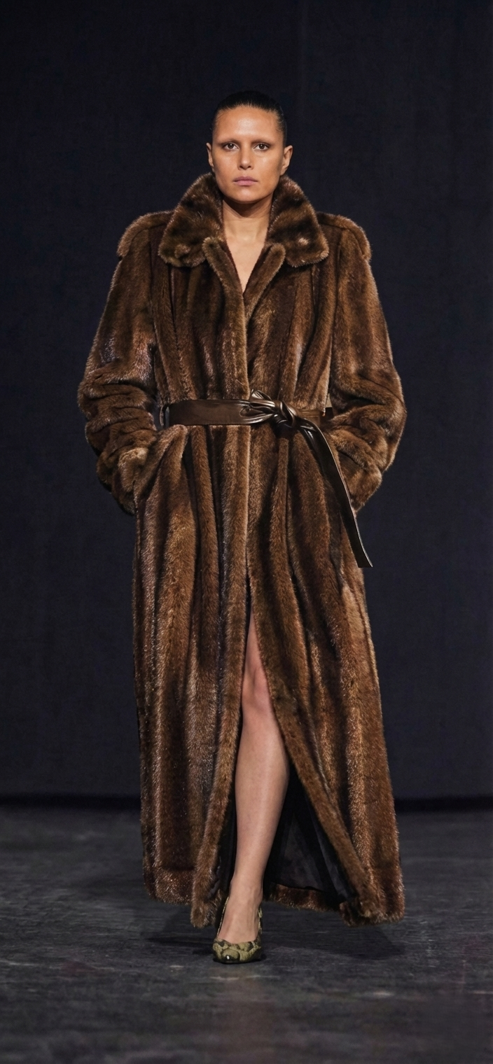 Faux Fur Opera Coat
