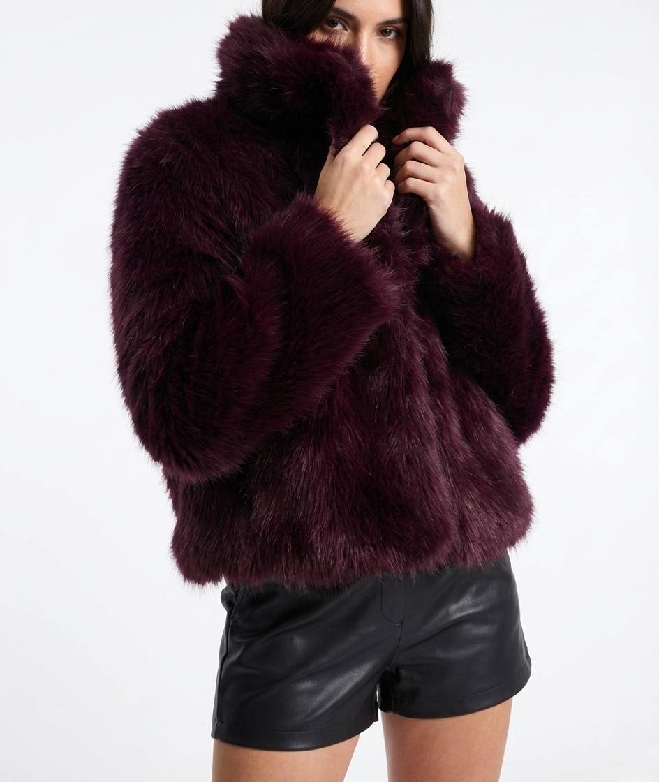 Mulberry fur coat