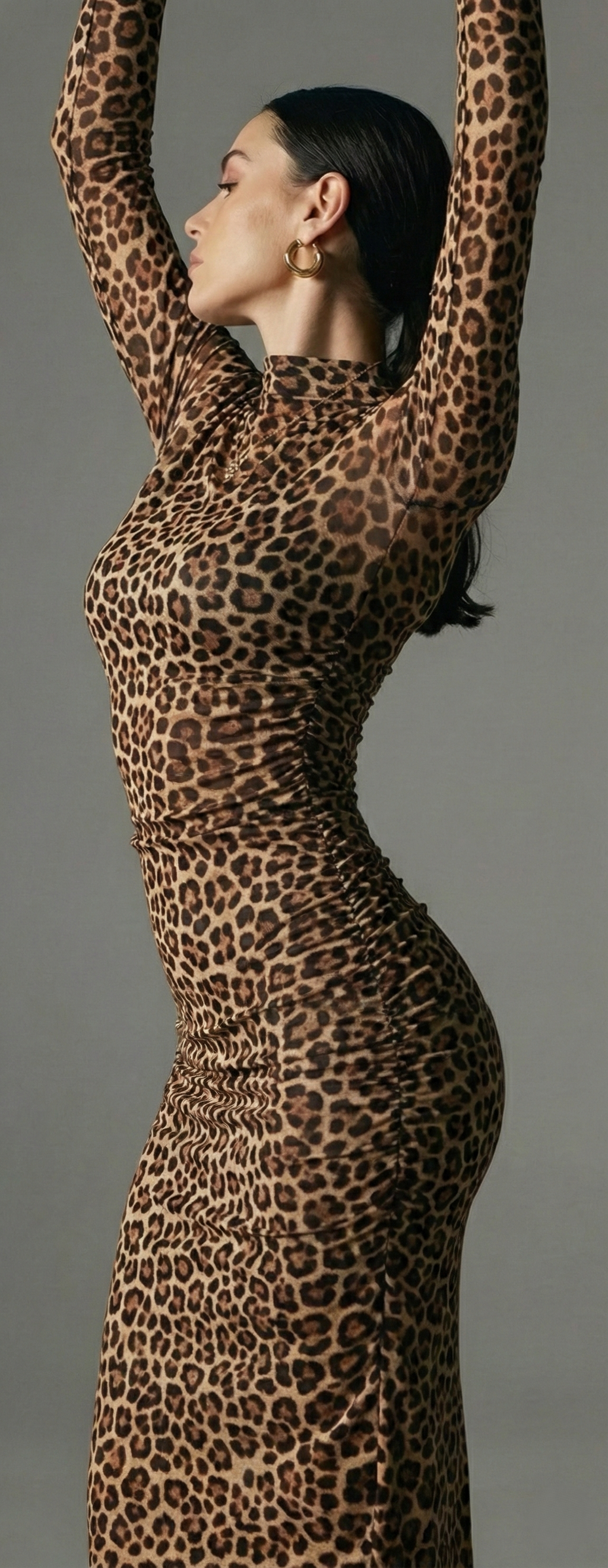 Wild Siren Leopard Mesh Maxi Dress
