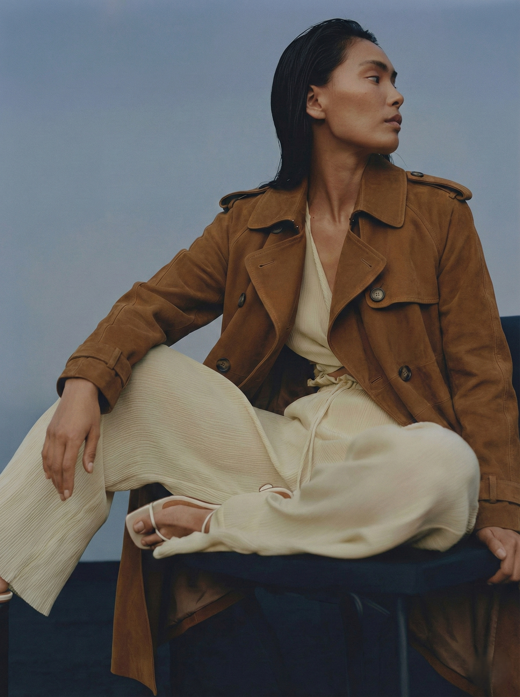 Desert Suede Trench Coat