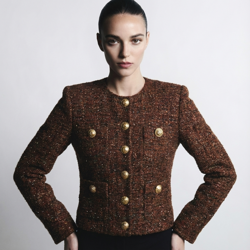 Tweed Gold Button Jacket