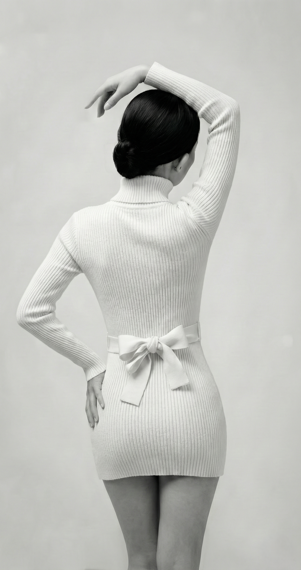 Élise Knit Belted Mini Dress