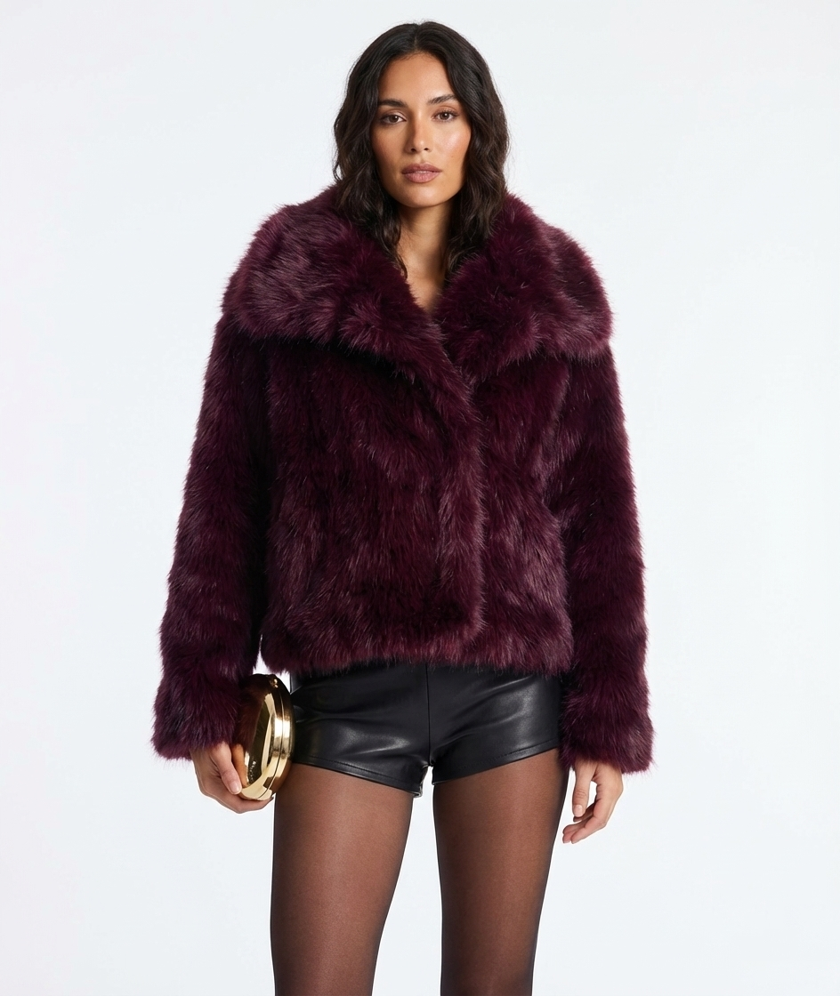 Mulberry fur coat
