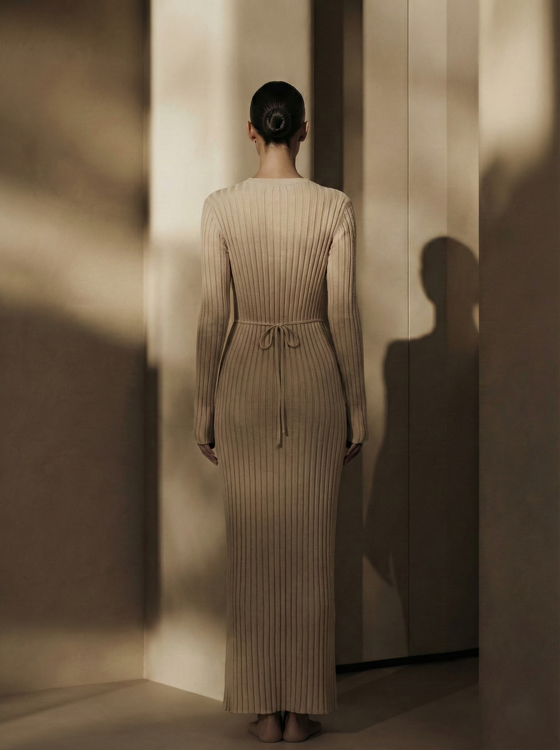 Desert Silhouette Ribbed Maxi Dress