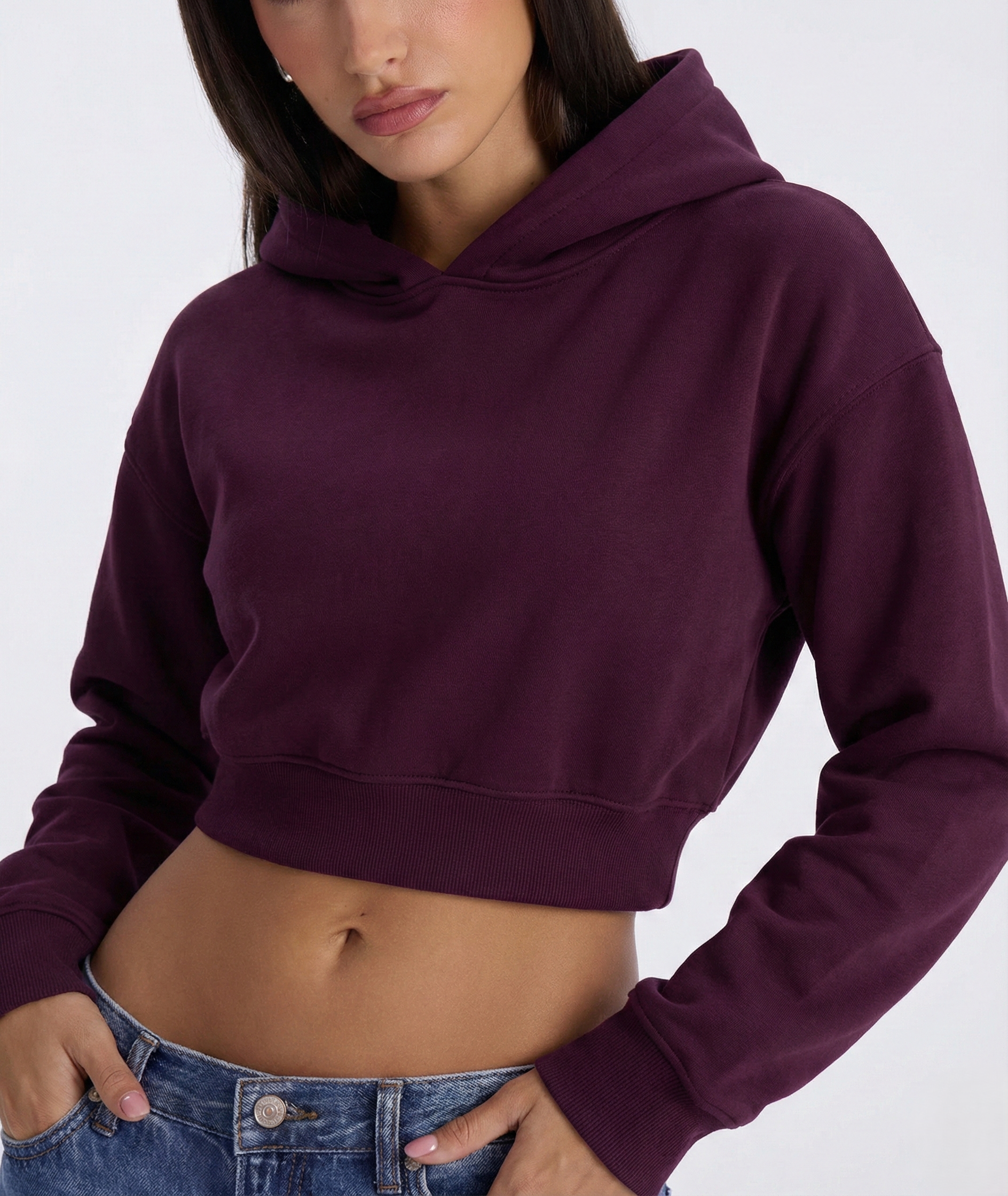 Cloud Cut Crop Hoodie