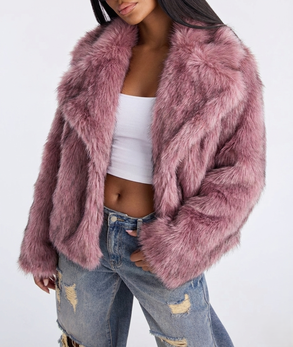 Rose Glamour fur coat