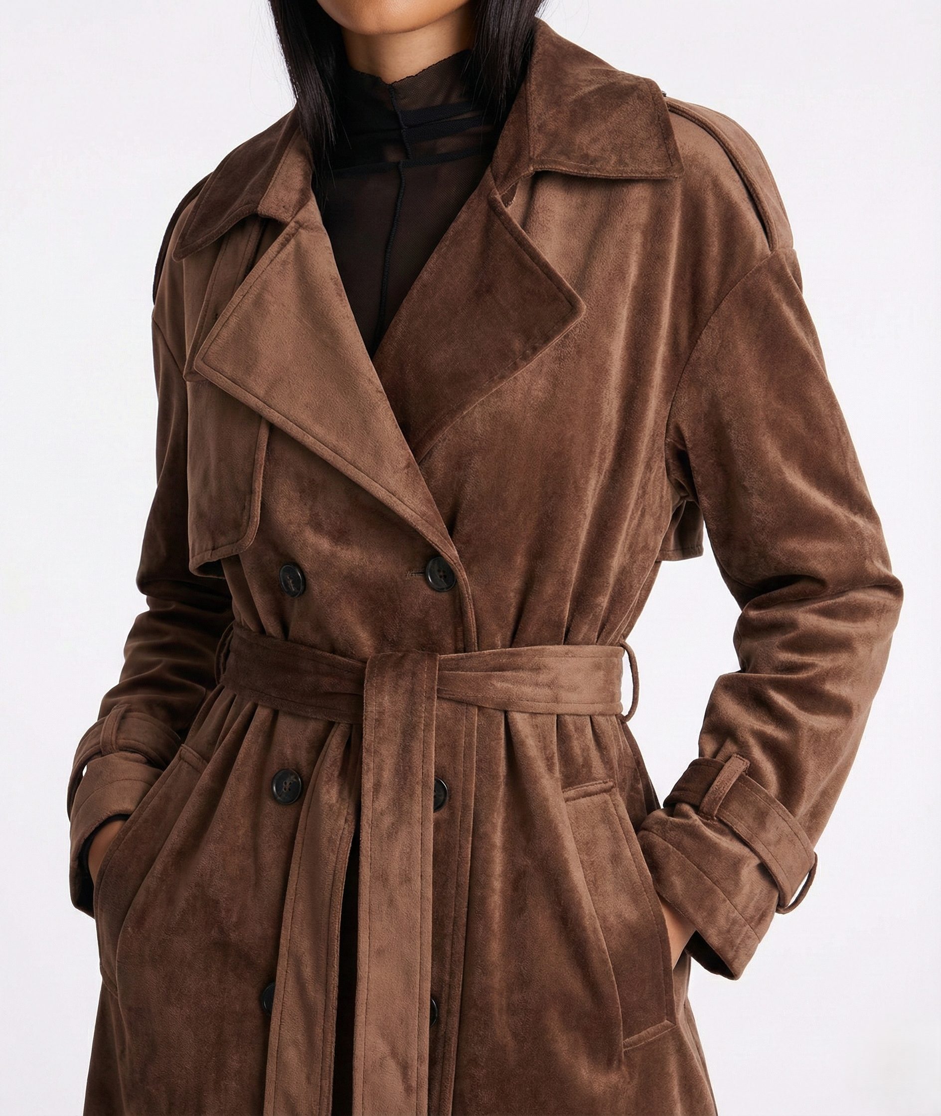 Desert Suede Trench Coat