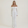 Seraphine Off-Shoulder Lace Gown