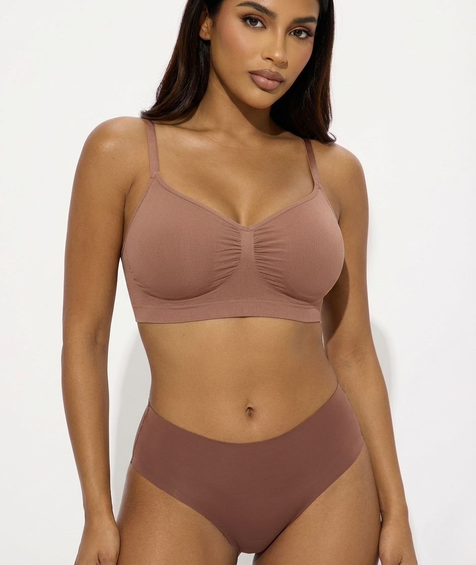 Seamless brief bra
