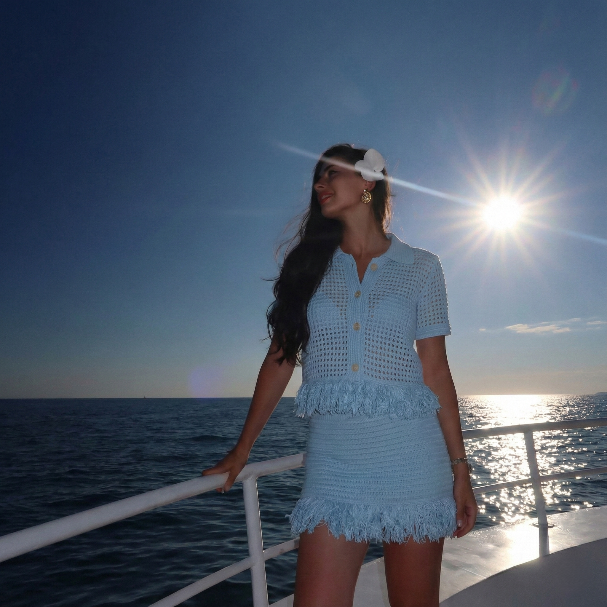 Fringe Knit Two Piece Set