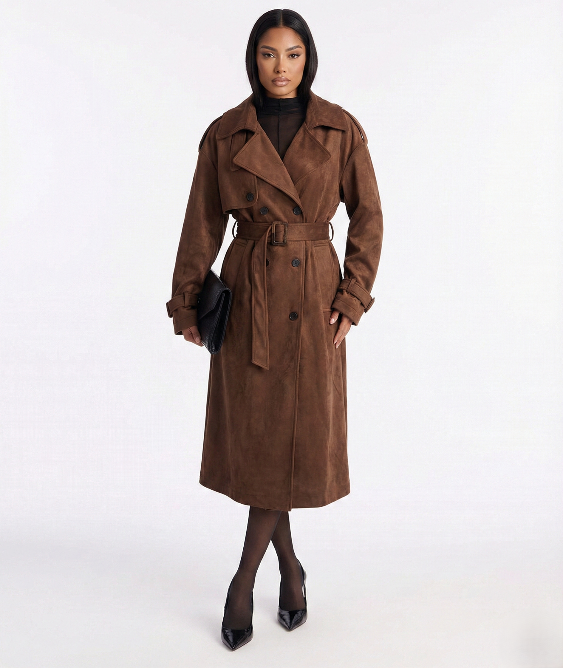 Desert Suede Trench Coat
