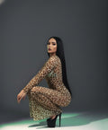 Wild Siren Leopard Mesh Maxi Dress