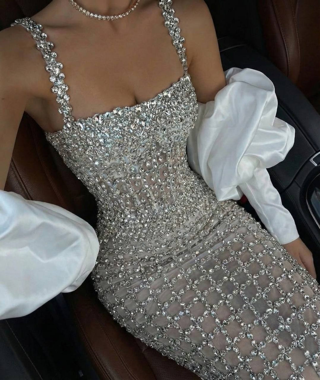 Aurora Diamond Mesh Gown