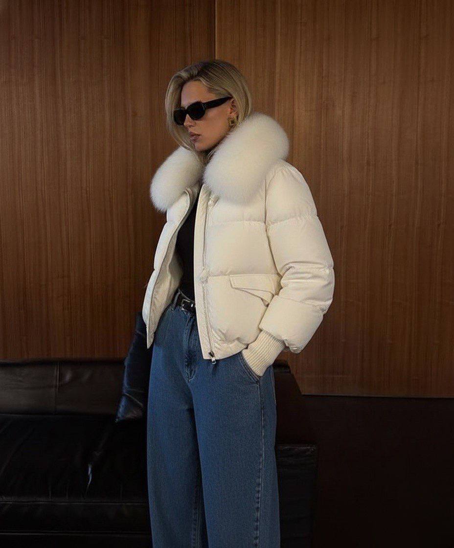 Fox Collar Puffer Jacket