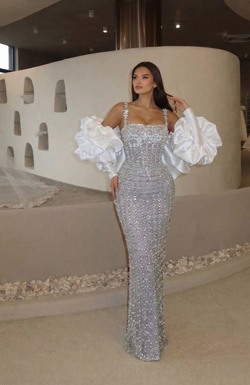 Aurora Diamond Mesh Gown